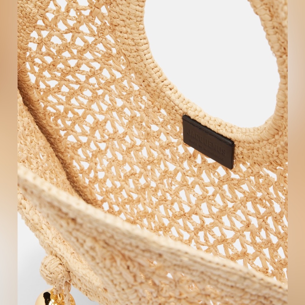 JACQUEMUS Spiaggia Small raffia basket bag - Picture 4 of 10